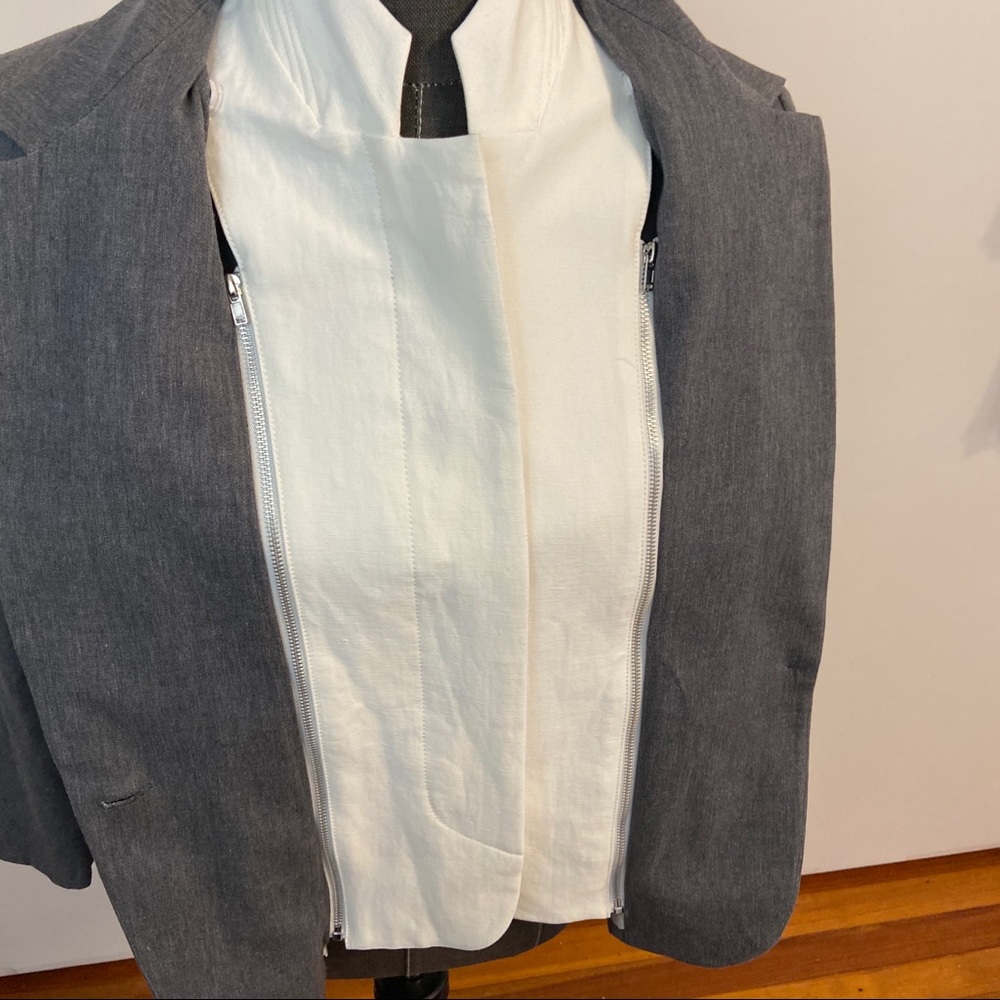 Veronica Beard Cotton and linen blazer and dickey - Picture 6 of 10